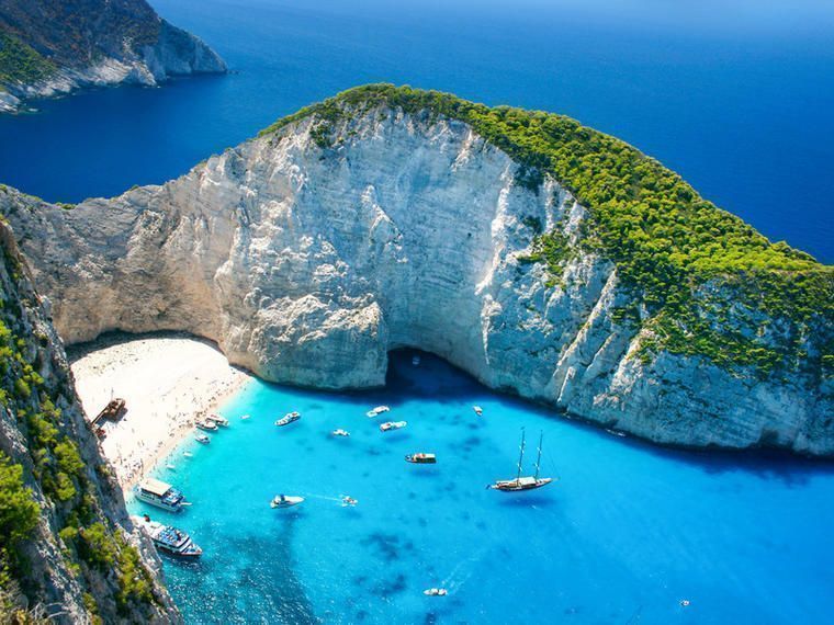 Strand på den græske ø Zakynthos